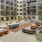 Outdoor lounge at our apartments for rent in Portland, OR, featuring outdoor couches, chairs, and a view of the apartments.
